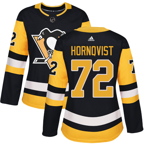 Adidas Pittsburgh Penguins 72 Patric Hornqvist Black Home Authentic Women Stitched NHL Jersey